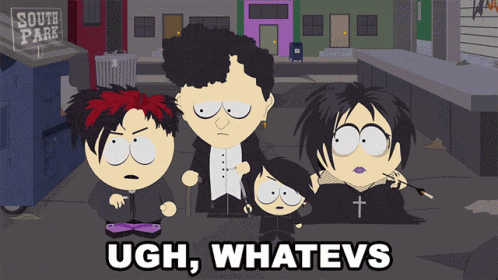 Ugh Whatevs Goth Kids GIF