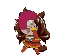 Umamusumeprettyderby Retro Anime Sticker