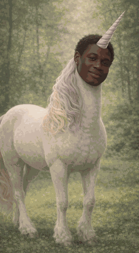 Unicorn Man Black Man GIF