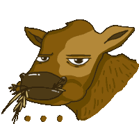 Unimpressed Cow With Text Dot Dot Dot In English Sticker