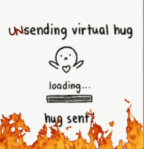Unsending Virtual Hug Evil GIF