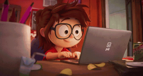 Using Laptop Katie Mithcell GIF