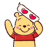 Valentines Day Winnie Sticker