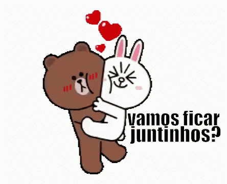 Vamos Ficar Juntinhos / Casal Apaixonado  / Abraçados GIF
