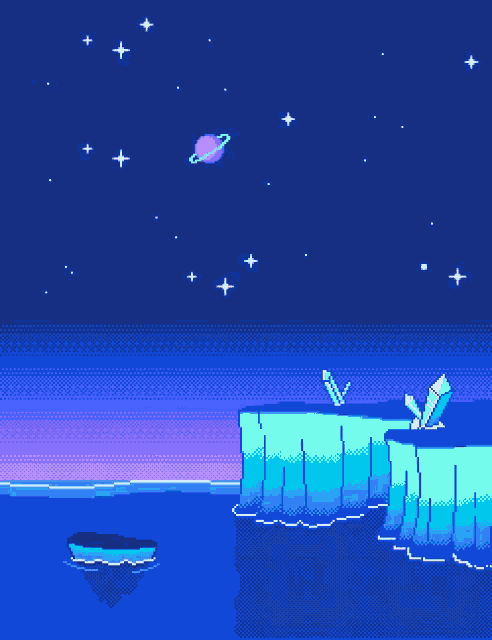 Vaporwave Starry Sky GIF