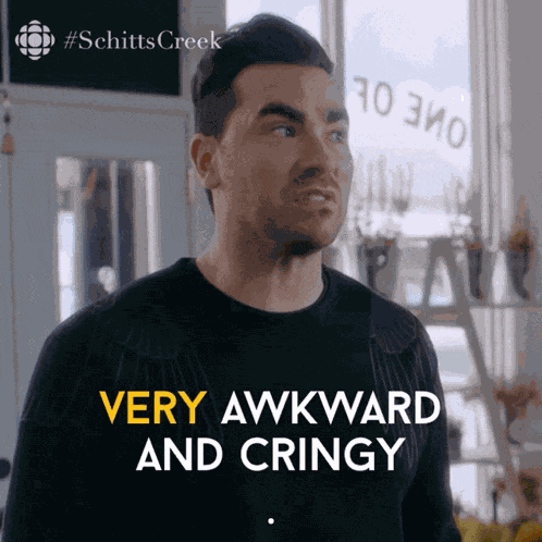 Very Awkward And Cringy Dan Levy GIF