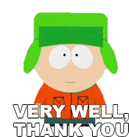 Very Well Thank You Kyle Broflovski Sticker