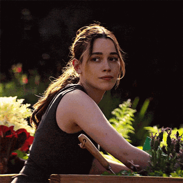 Victoria Pedretti Gardening GIF