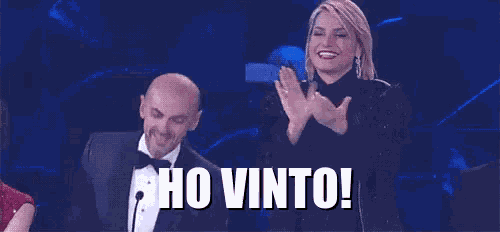 Vittoria Vincitore Vincitrice Campione Simona Ventura Enzo Miccio Applauso Applausi Bravo Ho Vinto GIF