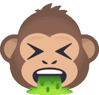 Vomiting Monkey Monkey Sticker