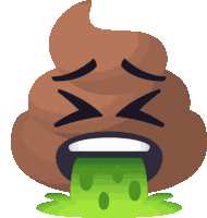 Vomiting Pile Of Poo Sticker