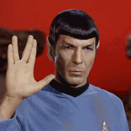 Vulcan Salute Spock GIF
