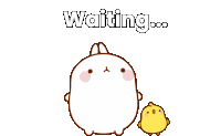 Waiting Molang Sticker