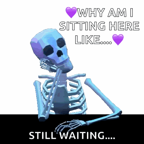 Waiting Skeleton GIF