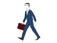 Walking Businessman Sticker