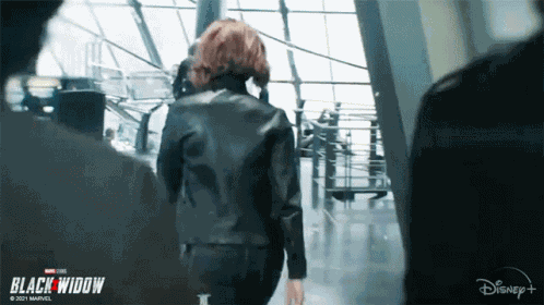 Walking Natasha Romanoff GIF