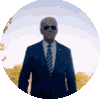 Walking With Eagle Joe Biden Sticker