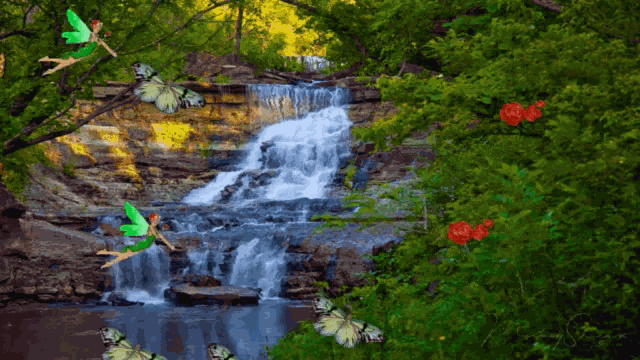 Water Fall Nature GIF