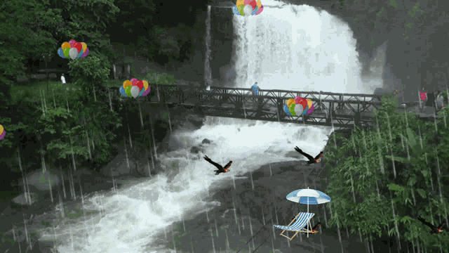 Waterfall Balloons GIF