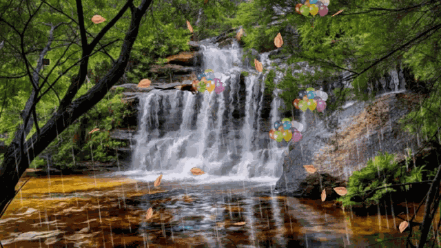 Waterfall Good Morning GIF