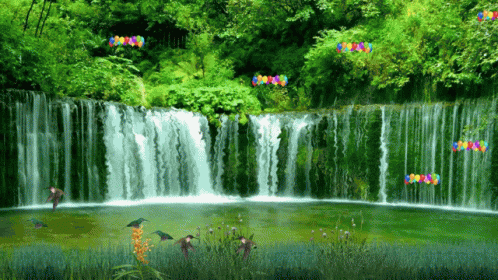 Waterfall Nature GIF