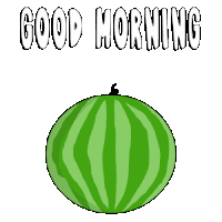 Watermelon Good Morning Sticker