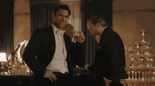 Wcth Hearties Nathan Danny Dimarco Season12 Undercover Black Tux Holding Drink Toddy Davis GIF