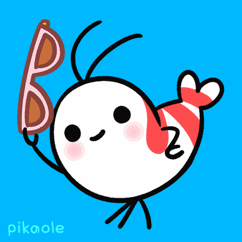 Wearing My Sunglasses Shy Shrimp GIF