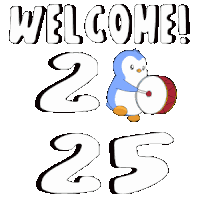 Welcome 2025 Pudgy Sticker