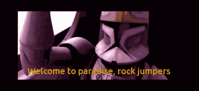 Welcome To Paradise Rock Jumpers Clone Wars GIF