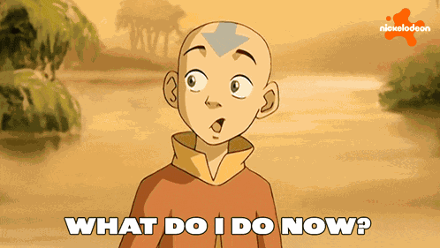 What Do I Do Now Aang GIF