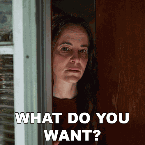 What Do You Want Sandra Nears GIF