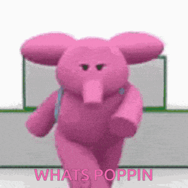 Whats Poppin Pink Elephant GIF