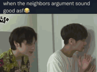 When The Neighbors Argument Sound Good Asf Txt GIF