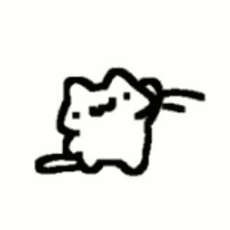 White Cat Waving GIF