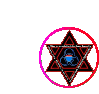 White Hacker Family Logo Sticker