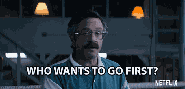 Who Wants To Go First Any Volunteers GIF