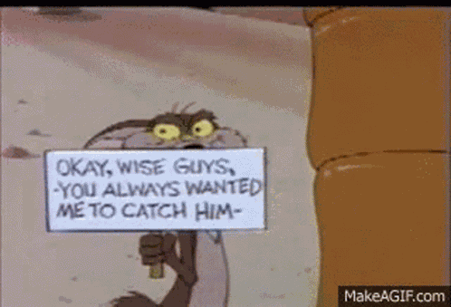 Wile E Coyote Catches Roadrunner Coyote Catches Road Runner GIF