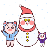 Winter Snowmen Sticker