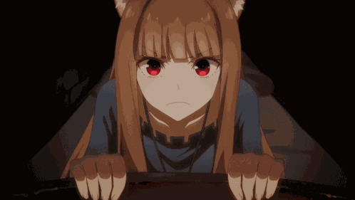 Wise Wolf Holo Angy Holo GIF