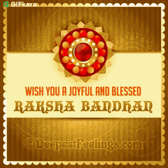 Wish You A Joyful And Blessed Raksha Bandhan Gifkaro GIF