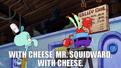 With Cheese Squidward GIF