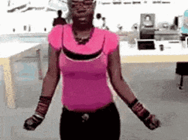 Woman In Pink Dancing Nosolohit GIF