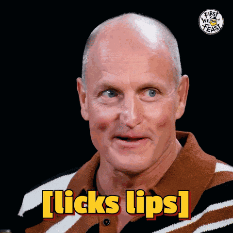 Woody Harrelson Licks Lips GIF