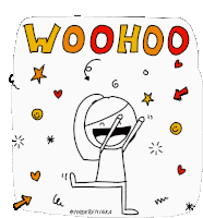 Woohoo Madebyminka Sticker