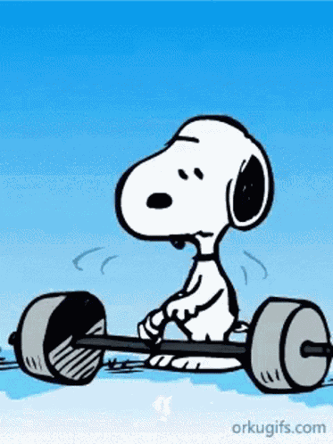 Workout Snoopy GIF