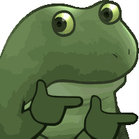 Worry Froge Finger Guns Sticker