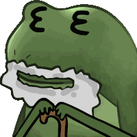 Worry Froge Frog Meme Sticker