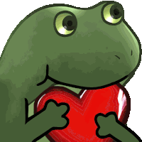 Worry Froge Heart Sticker