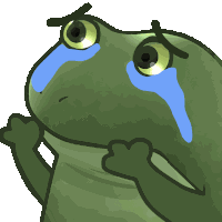Worry Froge Sad Sticker